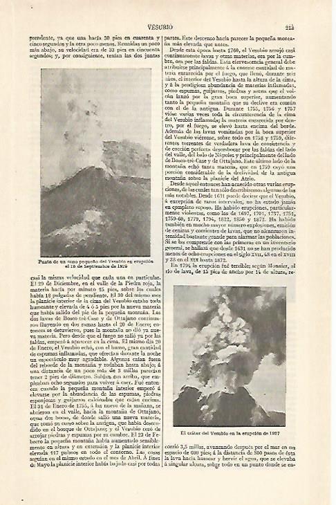 LAMINA ESPASA 28870: El Vesubio en erupcion el 15 de septiembre de 1925