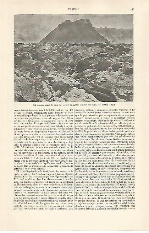 LAMINA ESPASA 28871: Masa de lava en el Vesubio