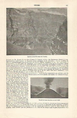 LAMINA ESPASA 28872: Interior y base del crater del Vesubio
