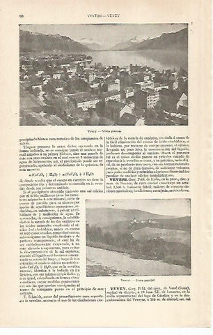 LAMINA ESPASA 28876: Vista de Vevey Suiza