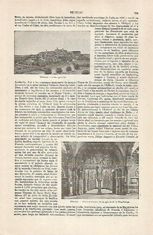 LAMINA ESPASA 28878: Vista de Vezelay Francia