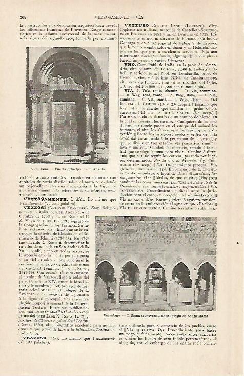 LAMINA ESPASA 28879: Abadia de Vezzolano Italia