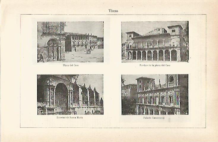 LAMINA ESPASA 28884: Vistas de Viana Navarra