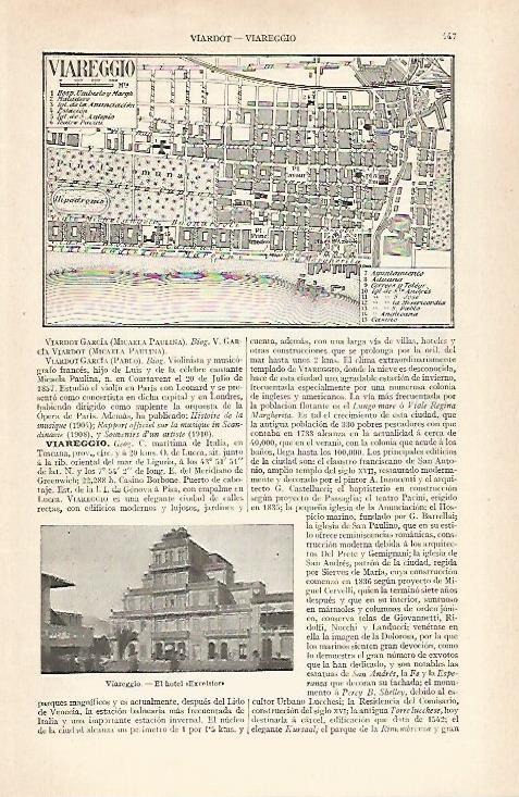 LAMINA ESPASA 28891: Plano de Viareggio Italia