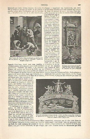 LAMINA ESPASA 28900: Relicario del corazon de San Vicente de Paul