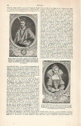 LAMINA ESPASA 28901: Felipe Manuel de Gondi y Francisca Margarita de Gondi