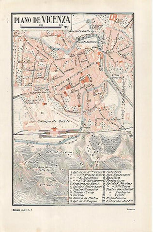 LAMINA ESPASA 28905: Plano de Vicenza Italia