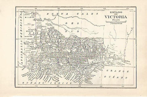 LAMINA ESPASA 28913: Mapa del Estado de Victoria