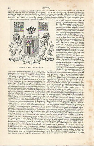 LAMINA ESPASA 28917: Escudo de la reina Victoria Eugenia