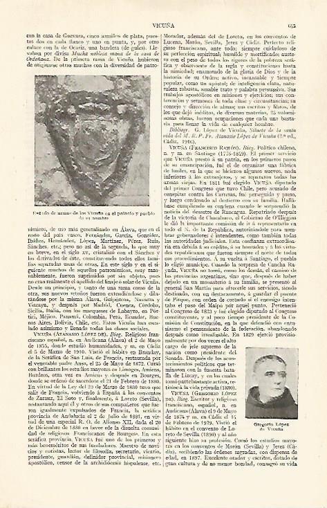 LAMINA ESPASA 28921: Escudo de armas de los Vicu?a