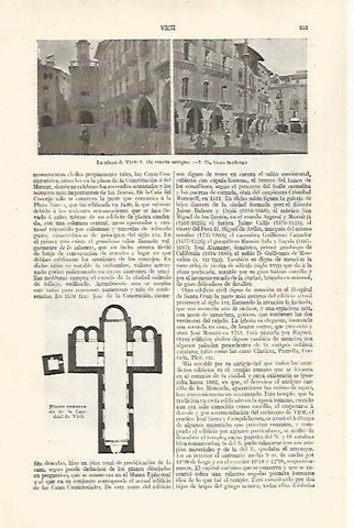 LAMINA ESPASA 28923: Plaza de Vic Barcelona