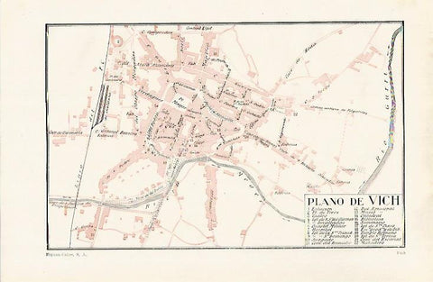 LAMINA ESPASA 28924: Plano de Vic Barcelona