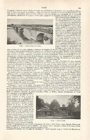 LAMINA ESPASA 28929: Puente sobre el rio Allier en Vichy Francia