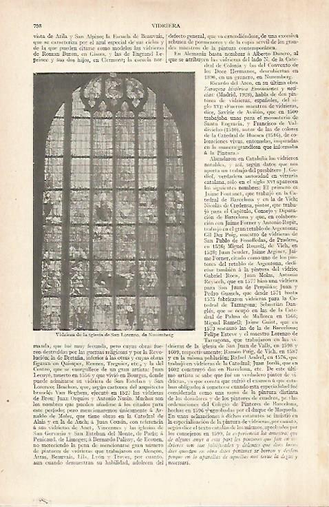 LAMINA ESPASA 28942: Vidriera de la iglesia de San Lorenzo en Nuremberg