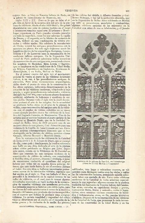 LAMINA ESPASA 28944: Vidriera de la iglesia de San Gil en Edimburgo