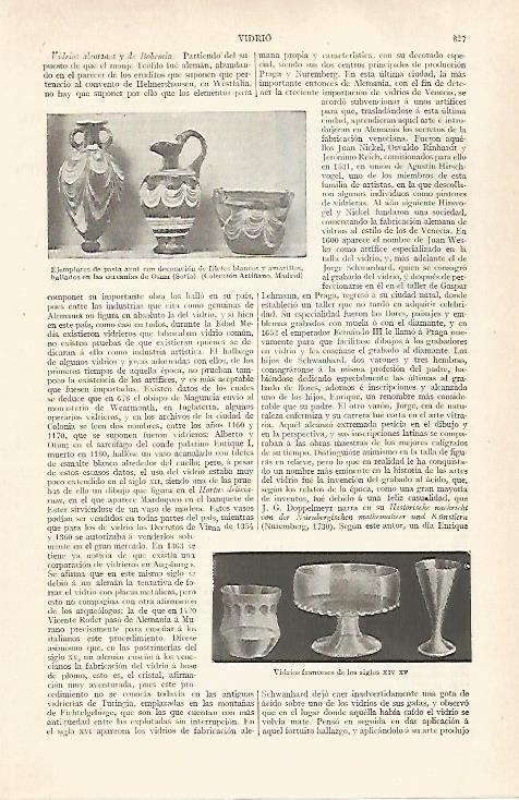 LAMINA ESPASA 28954: Botellas de vidrio azul