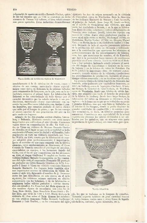 LAMINA ESPASA 28955: Vasos inglesses de la fabrica Waterford