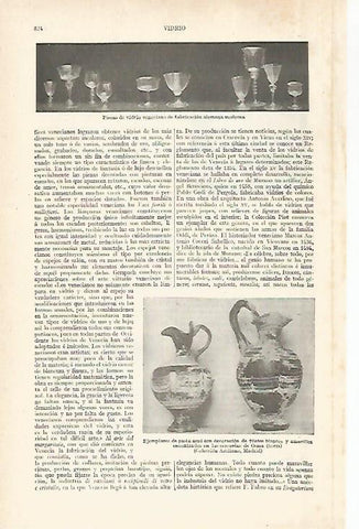 LAMINA ESPASA 28957: Piezas de vidrio veneciano