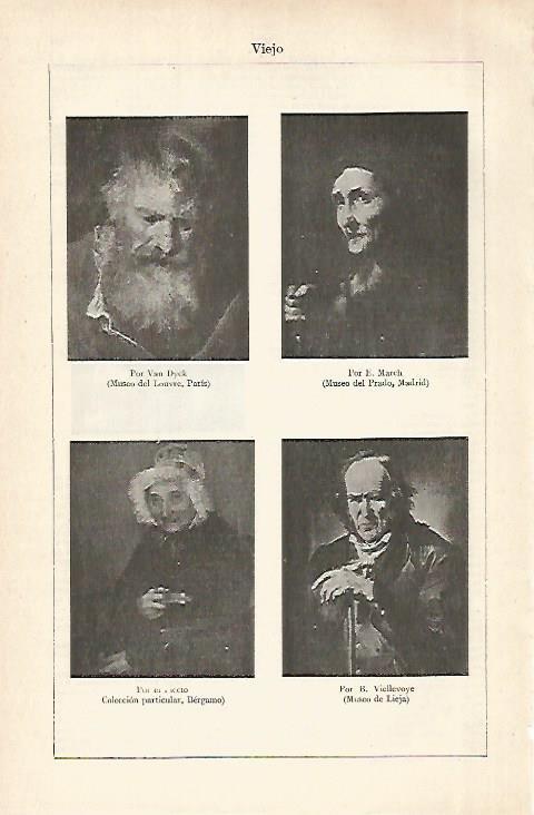 LAMINA ESPASA 28963: Retratos de viejo por Van Dyck E. March y B. Viellevoye