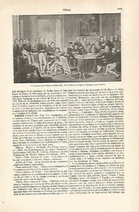 LAMINA ESPASA 28965: El Congreso de Viena por Isabey