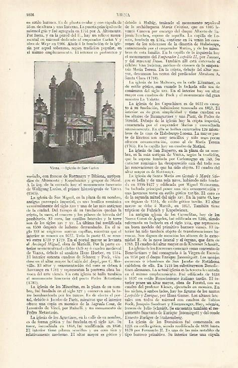 LAMINA ESPASA 28970: Iglesia de San Carlos de Viena