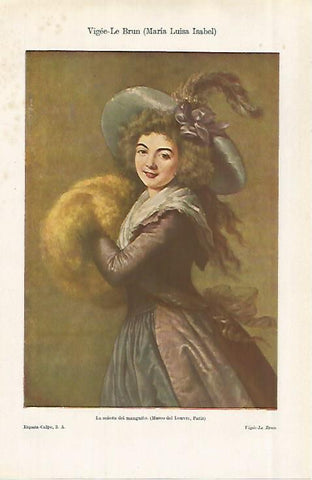 LAMINA ESPASA 28985: La seora del manguito por Isabel Vigee Le Brun