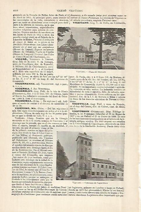 LAMINA ESPASA 28987: Convento de Capuchinos en Vigevano Italia