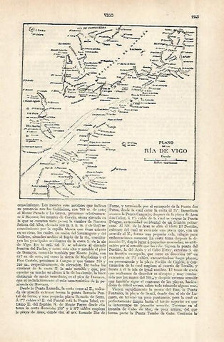 LAMINA ESPASA 28991: Plano de la ria de Vigo