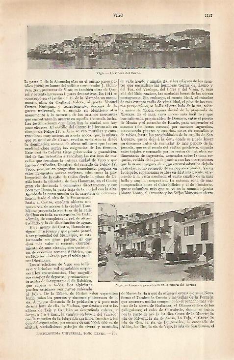 LAMINA ESPASA 28996: Ribera del Berbes en Vigo