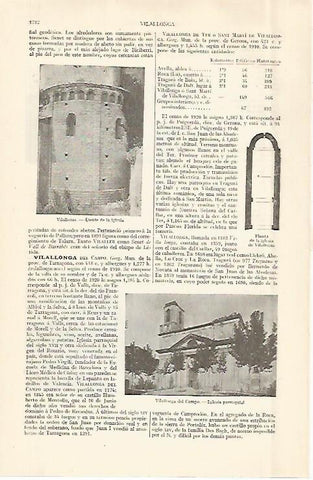 LAMINA ESPASA 29015: Iglesia de Vilalleons Barcelona
