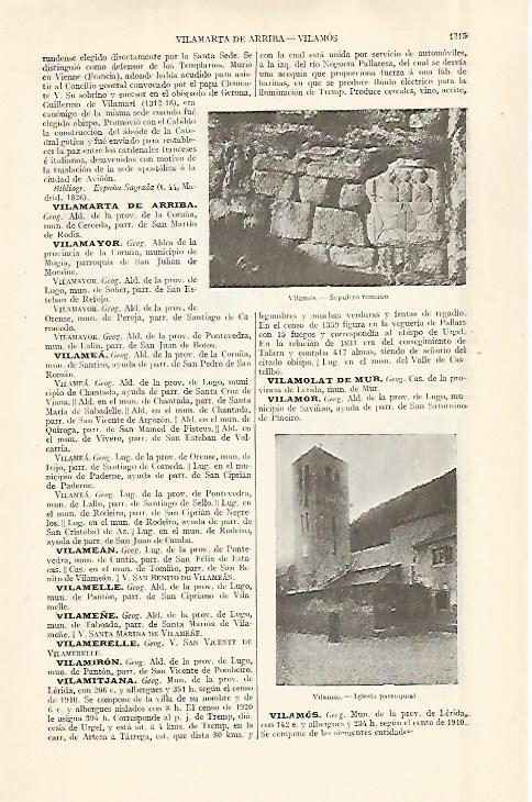 LAMINA ESPASA 29017: Iglesia de Vilamos Lleida