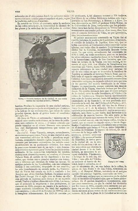 LAMINA ESPASA 29031: Escudo de Vilna Polonia