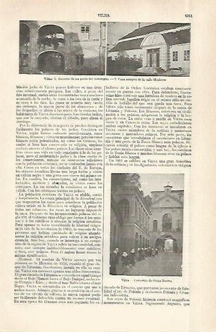LAMINA ESPASA 29033: Seminario y casa en Vilna Polonia
