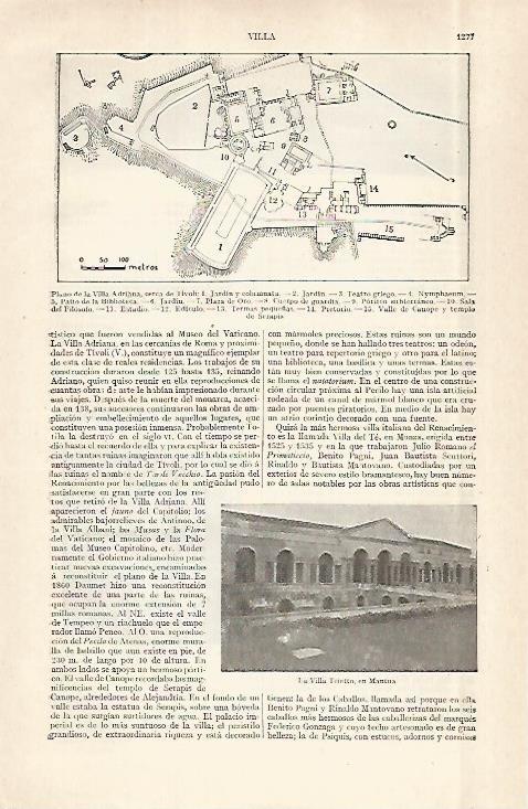 LAMINA ESPASA 29039: Plano de la Villa Adriana