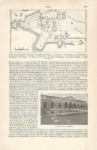 LAMINA ESPASA 29039: Plano de la Villa Adriana