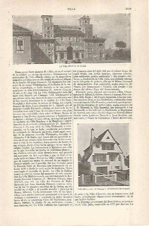 LAMINA ESPASA 29040: Villa Medicis en Roma