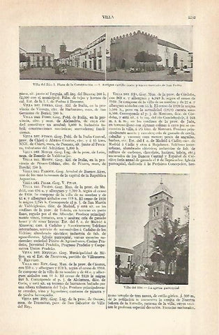 LAMINA ESPASA 29043: Plaza de la Constitucion en Villa del Rio