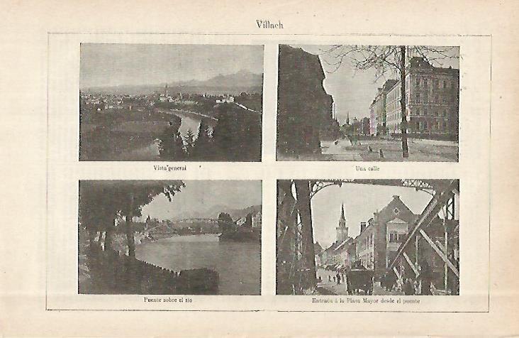 LAMINA ESPASA 29053: Vistas de Villach Austria