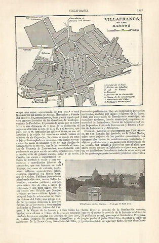 LAMINA ESPASA 29060: Plano de Villafranca de los Barros Badajoz