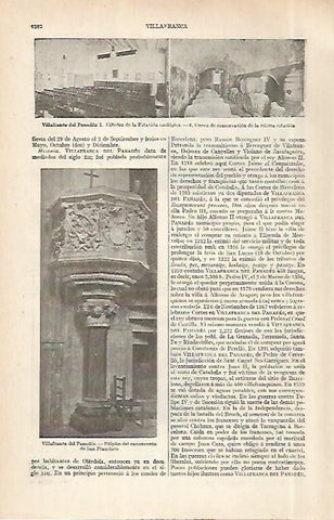 LAMINA ESPASA 29063: Pulpito del exconvento de San Francisco en Vilafranca del Penedes Barcelona