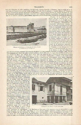 LAMINA ESPASA 29067: Convento de Vista Alegre y casa particular en Villagarcia de Arosa Pontevedra