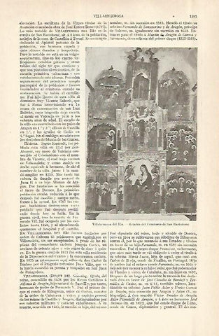 LAMINA ESPASA 29070: Retablo del Ermitorio de San Bartolome en Villahermosa del Rio Castellon