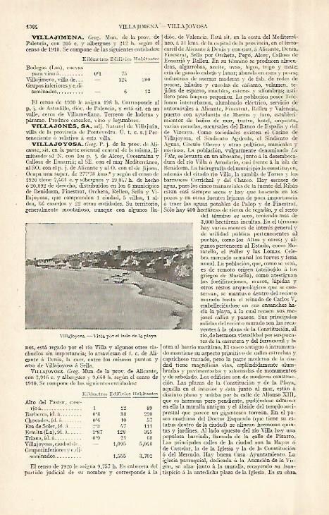 LAMINA ESPASA 29071: Playa de Villajoyosa Alicante