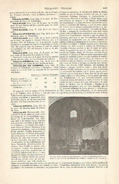 LAMINA ESPASA 29073: Capilla de San Bernardo por P. Gonzalvo