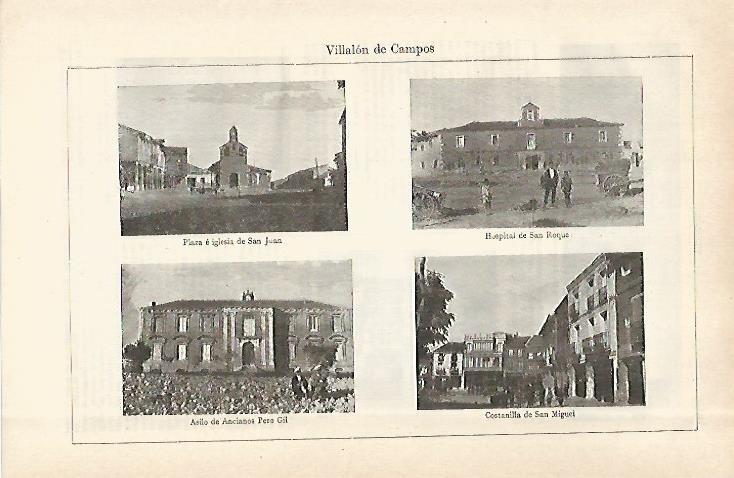LAMINA ESPASA 29078: Vistas de Villalon de Campos Valladolid