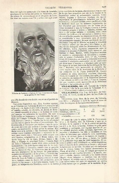 LAMINA ESPASA 29079: Cabeza de San Francisco de Paula en la iglesia de Villalon de Campos Valldolid