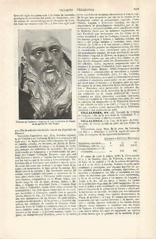 LAMINA ESPASA 29079: Cabeza de San Francisco de Paula en la iglesia de Villalon de Campos Valldolid