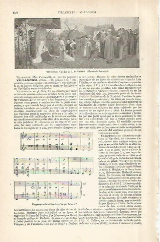 LAMINA ESPASA 29085: Villancicos por J. de Vriendt 