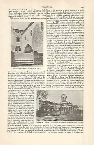 LAMINA ESPASA 29098: Castillo de la Geltru Barcelona