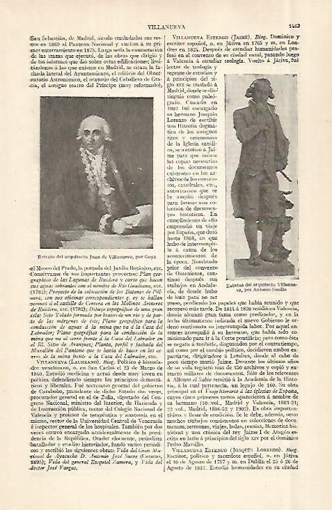 LAMINA ESPASA 29100: Retrato de Juan de Villanueva por Goya